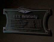 Plaque USS Relativity
