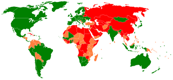 Freedom House world map 2005