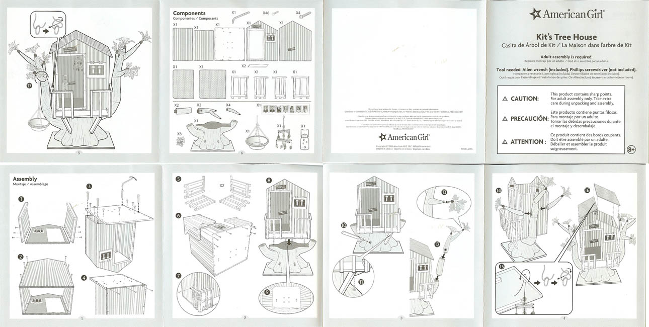 american girl kit's treehouse