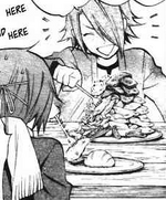 Freckles feeds Ciel