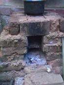 Front vieve of wood burning stove