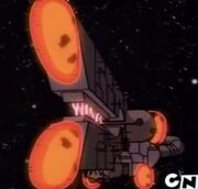 La nave de Vilgax en su primera aparicion