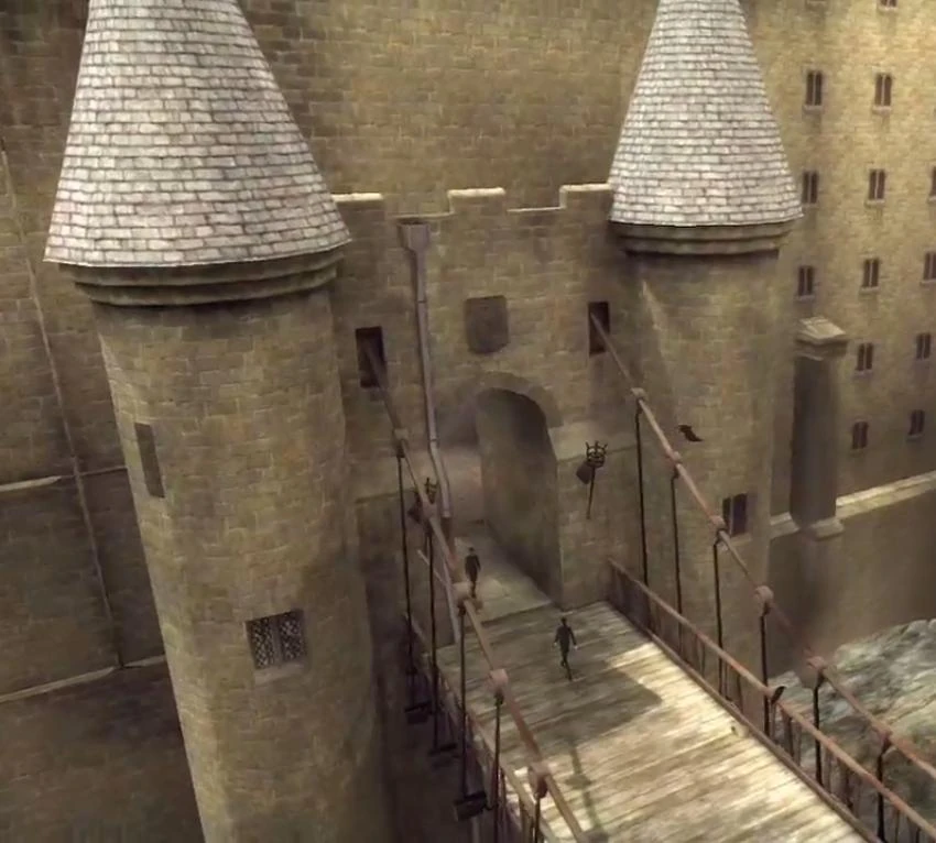 Suspension Bridge entrance Harry Potter Wiki