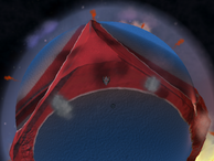 Red cubeplanet.