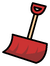 Red Snow Shovel Pin