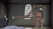 Yamato restrains Naruto