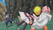 Naruto saves Sakura