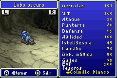 Estadisticas Lobo Oscuro