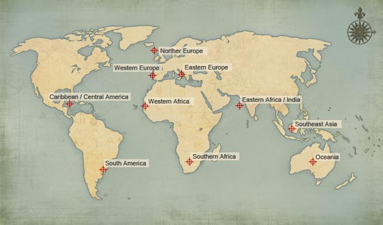 uncharted waters online map ports