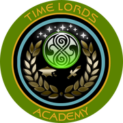 Timelords Academy with Gallifreyan symbol