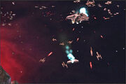 Space Battle in the Kessel Asteroid Field