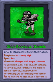 Giga-football zombie in normal pvz