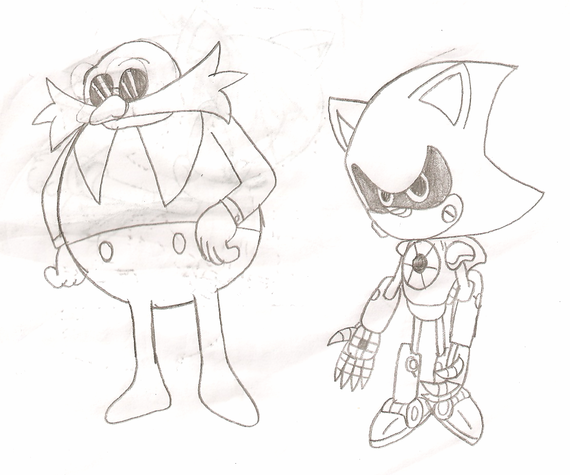 Eggman Coloring Sonic Dr Metal Robotnik Boom Classic Template 3d Sketch Col...