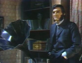 Quentin with gramophone