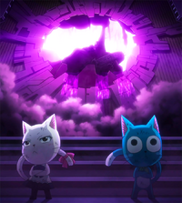 Cats destroying the Grimmoire Heart