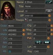 E Shun stats