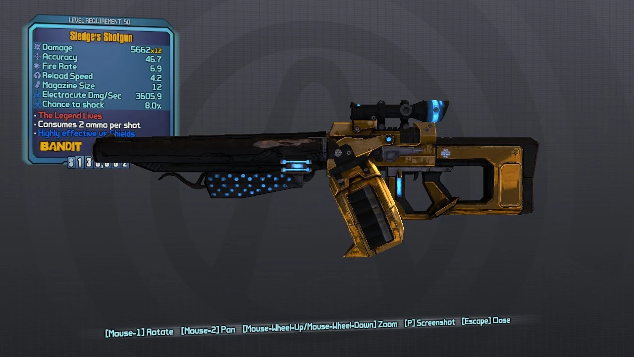 Sledge's Shotgun (Borderlands 2)/Variant Chart Borderlands Wiki