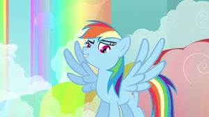 Rainbow Dash wings spread out S3E6
