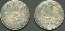 Aratame sanbu sadame silver coin 1859 Japan
