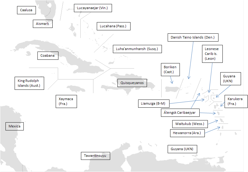 Map of Caribbean (The Kalmar Union)