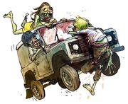 Defender with zombies