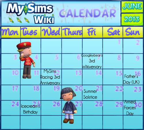 June Calendar 2013