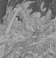Susanoo equipando a Kurama