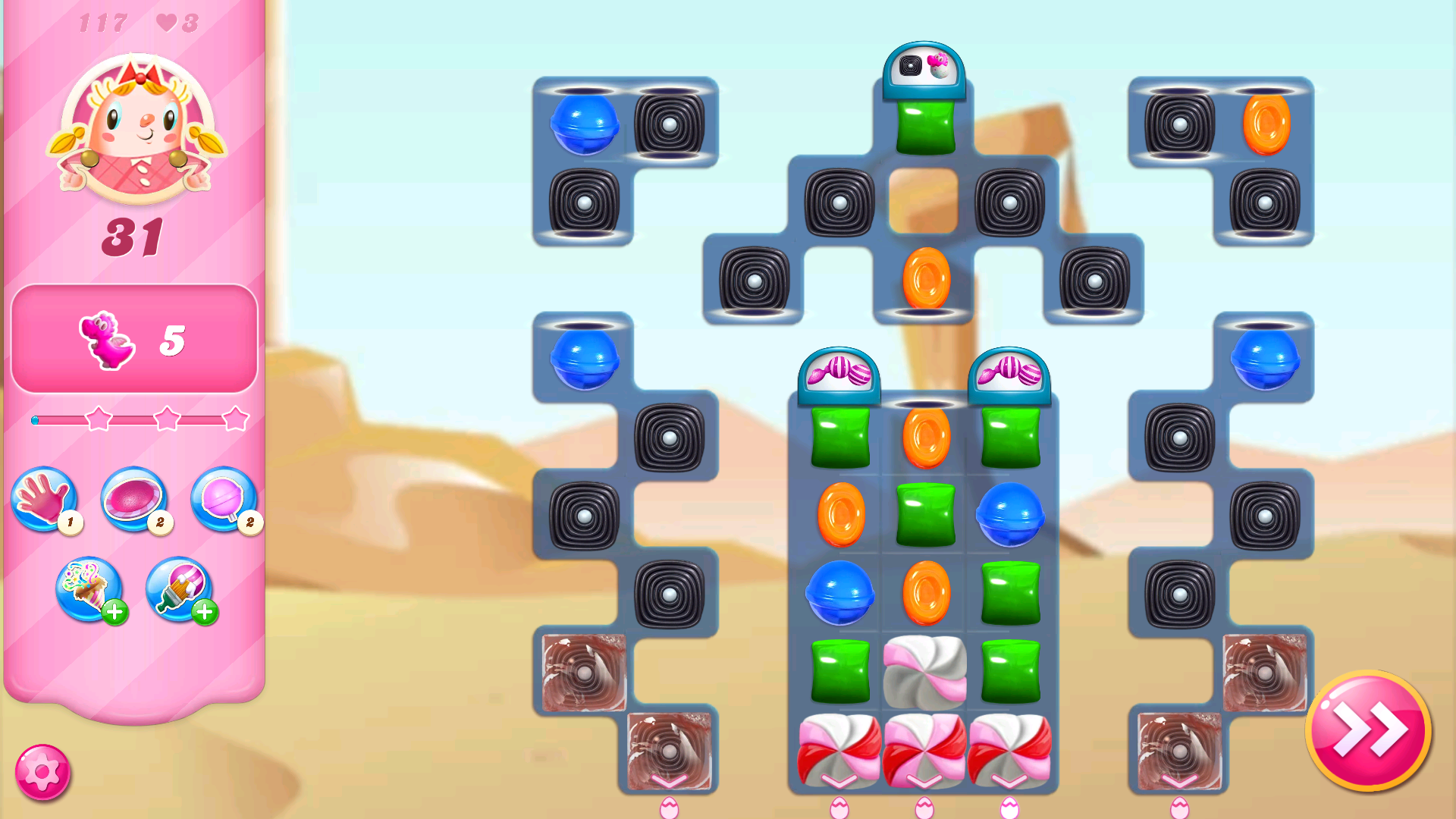 Level 117 board (Click to zoom) Level 117 board (Click to zoom)