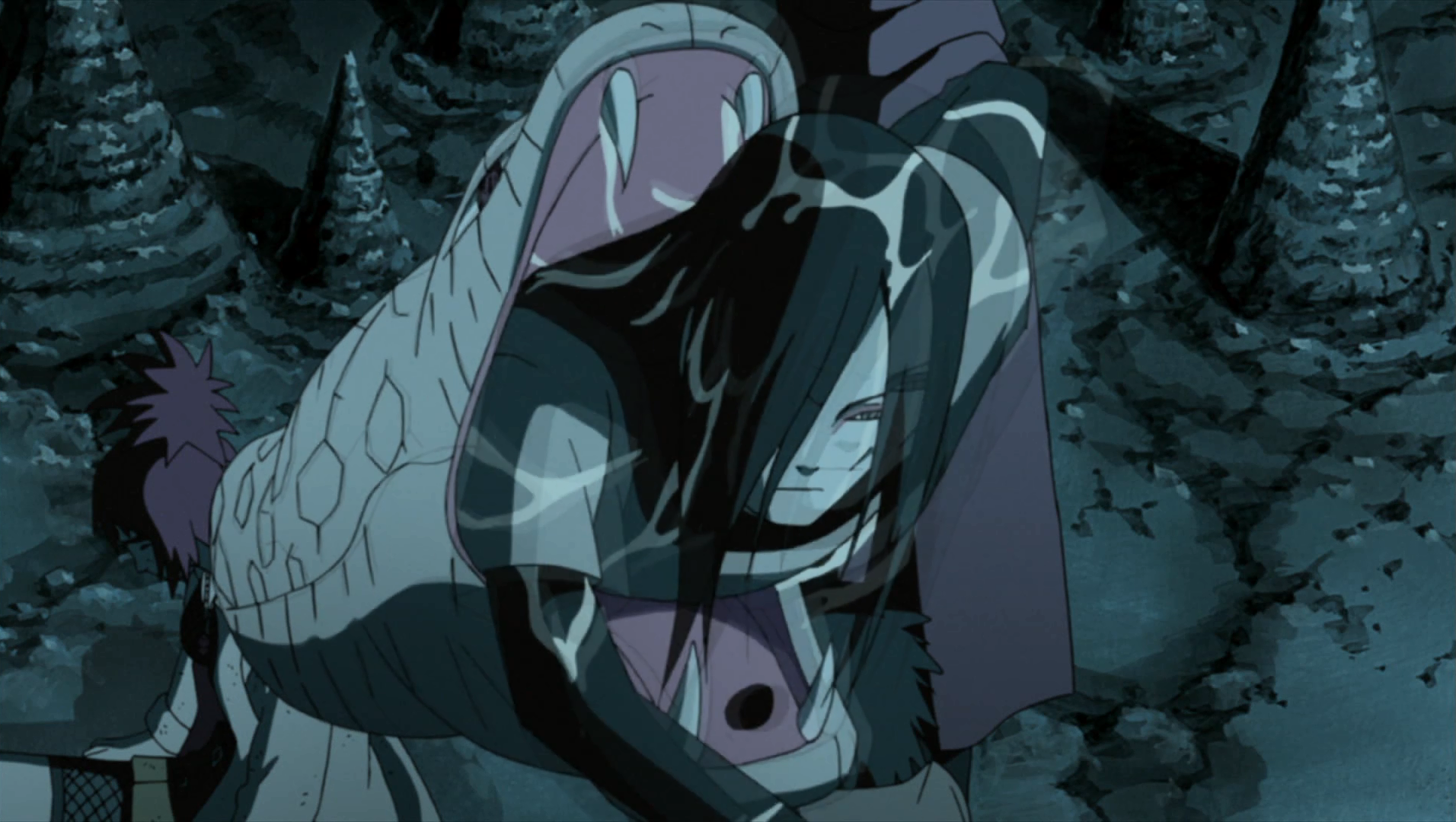 Orochimaru vs Sarutobi, Reanimation jutsu (Edo Tensei), Hiruzen's dead,  full fight, english dub 