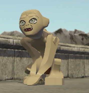 lego lord of the rings game gollum cute face