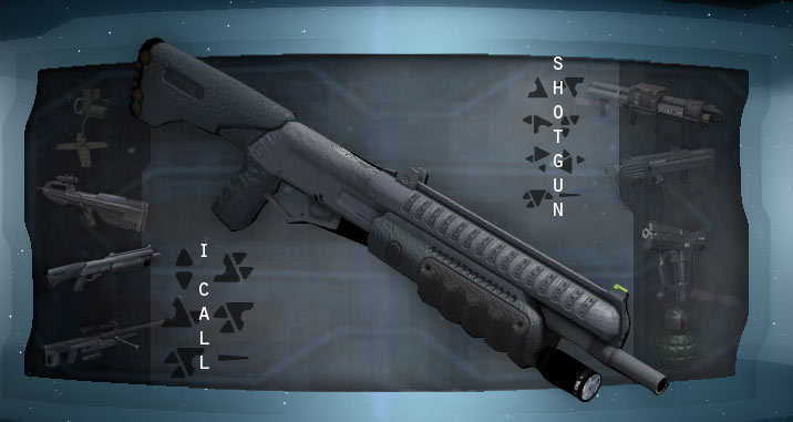 This is my modified Remington 870, as close as I'll get to a Halo ...