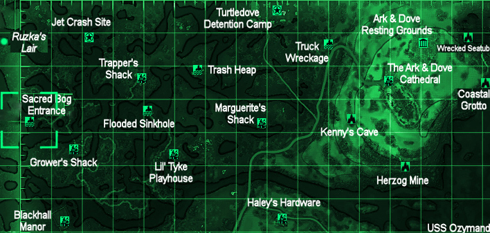 Fallout 3 карта пойнт лукаут